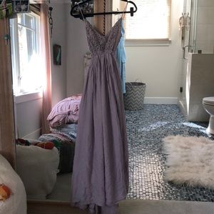 Perfect condition crochet lavender maxi dress